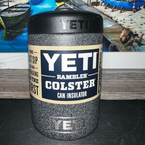 YETI Rambler BLACK STONE Colster Can Insulator LIMITED Edition